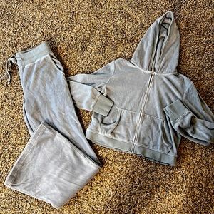 Aerie velour flare pant track suit